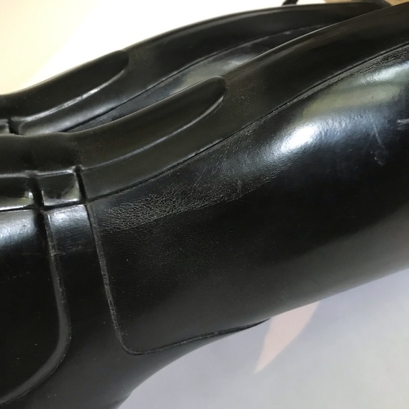 Hunter Classic Tall Gloss Black Rain Boots with buckle Womens 7 - Picture 7 of 15